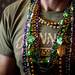 A bar patron wears beads and necklaces at Conor O'Neill's on Sunday, March 17. Daniel Brenner I AnnArbor.com